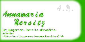 annamaria mersitz business card